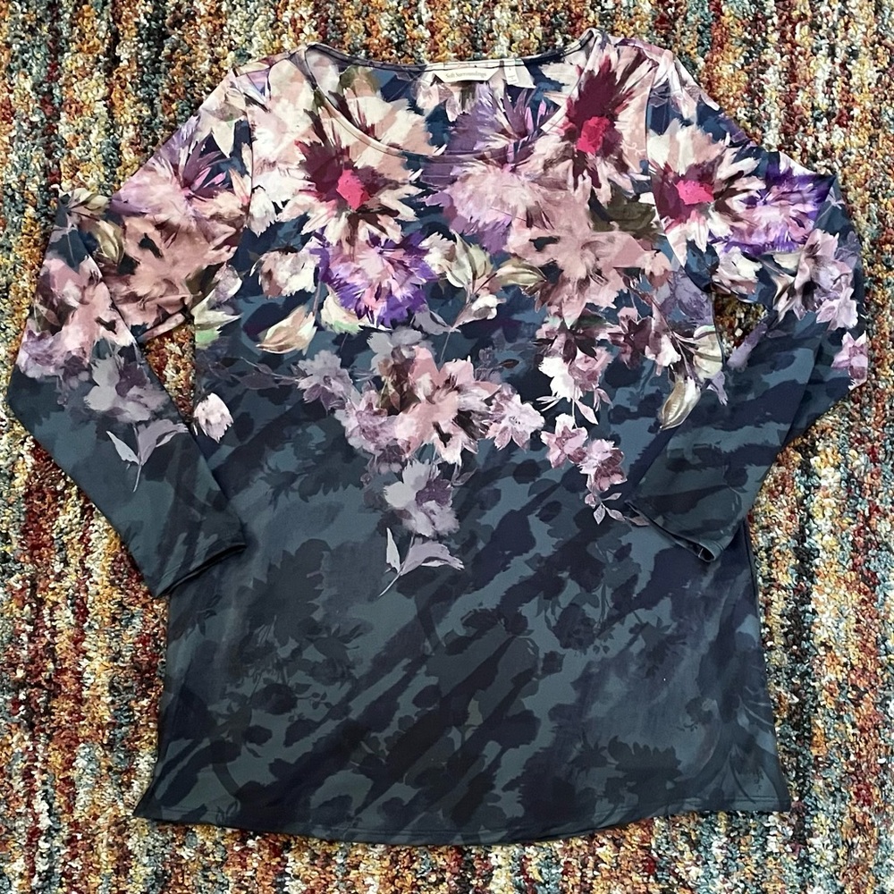 Soft Surroundings Floral Blouse/Shirt Size Large